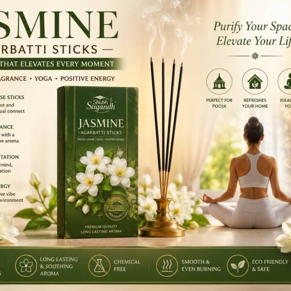 Jasmine Agarbatti Sticks for Home, Pooja & Positive Energy